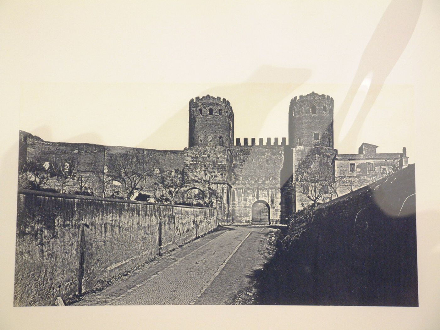 View of the Porta S. Sebastiano, Aurelian Wall, Rome, Italy