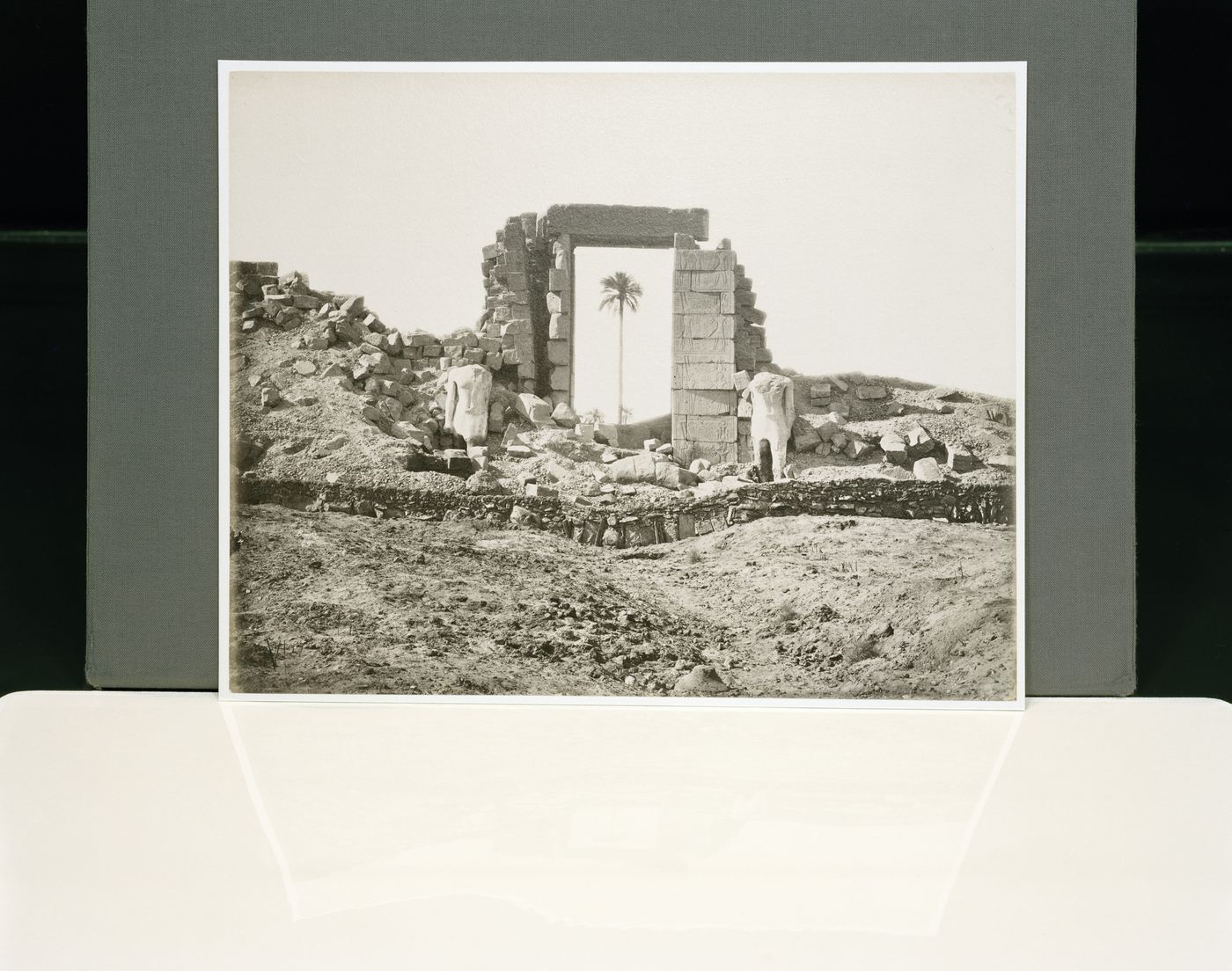 Questioning Pictures: Photograph of the Temple of Rameses, albumen print by Félix Bonfils, ca. 1970