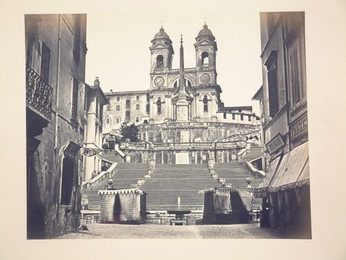 View of the Spanish Steps and Santissima Trinità dei Monti, Rome, Italy