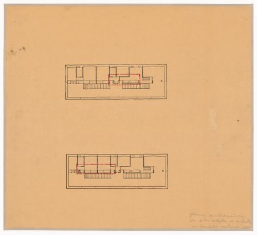 Floor plans for Casa sobre el arroyo, Mar del Plata, Argentina