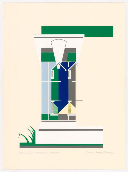 Front elevation for Lyons' Tower, Five Island Lake, Nova Scotia