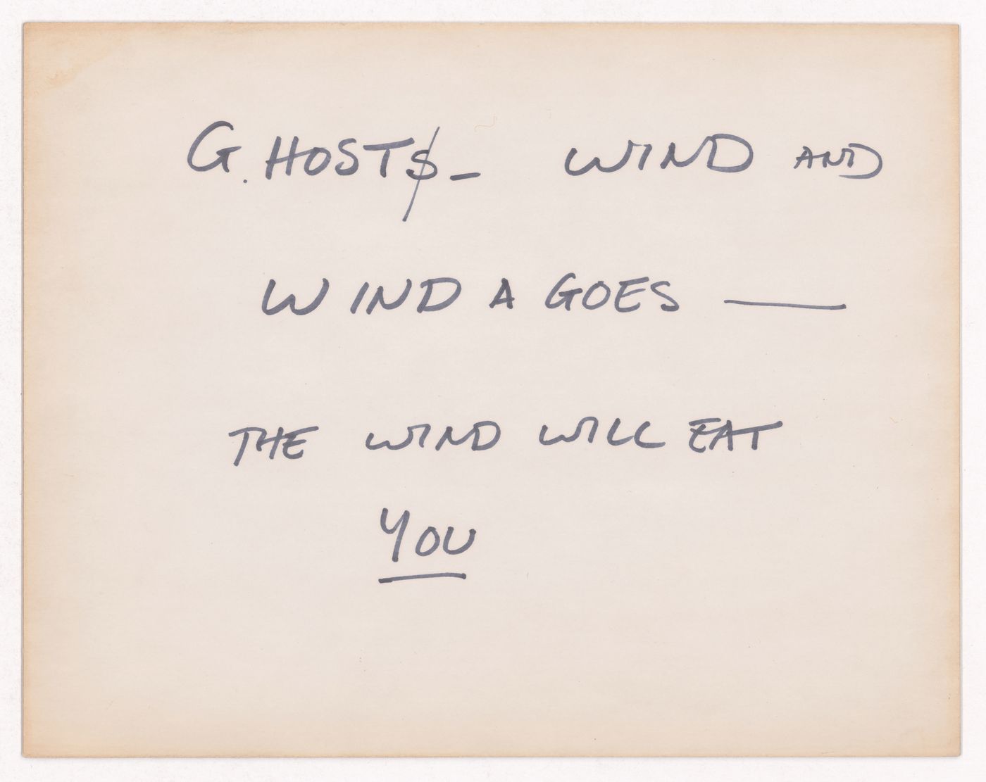 G.hosts - wind and wind a goes - the wind will eat you