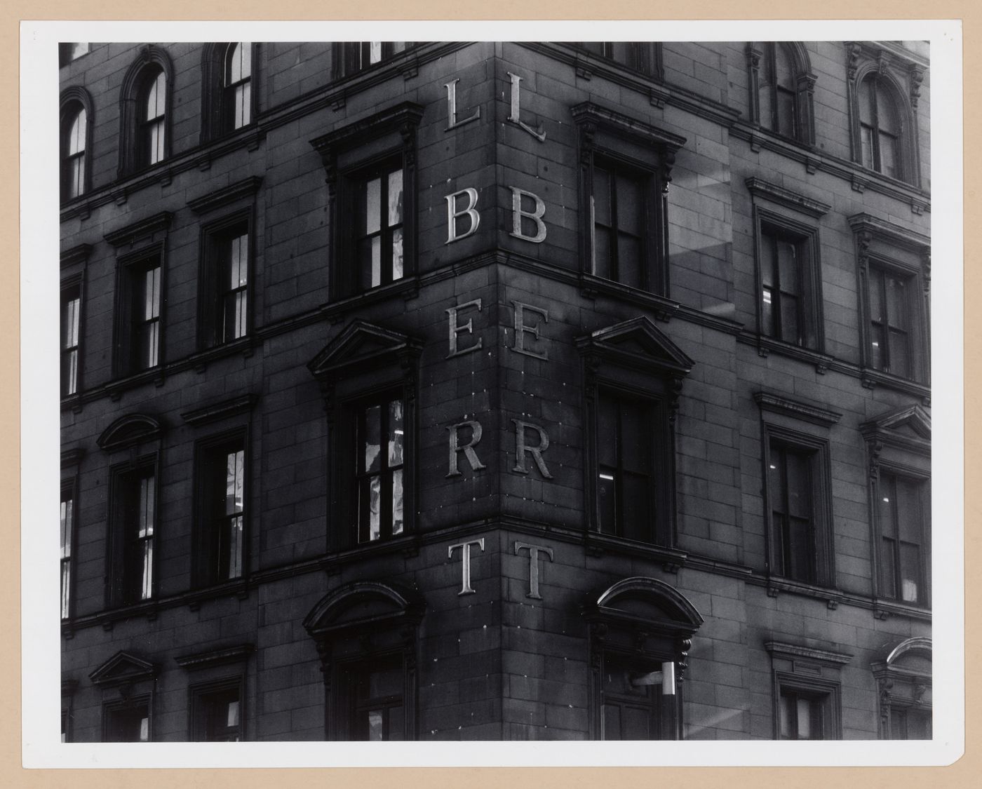 Partial view of a unidentified skyscraper, New York City, New York