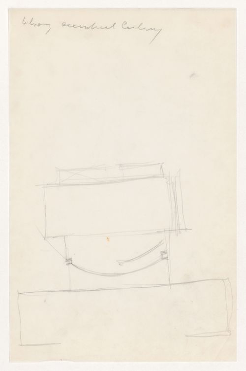 Sketch sectional detail, possibly for a resonator for the Metallurgy Building, Illinois Institute of Technology, Chicago