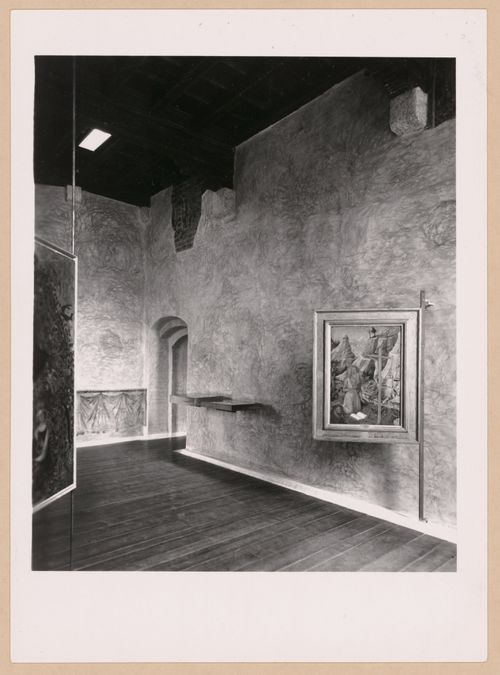Interior view of a gallery showing paintings, Museo di Castelvecchio, Verona, Italy