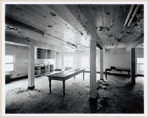 Interior view of the second-floor kitchen of Fire Station no. 21, 1200 Mill Street, Montréal, Québec