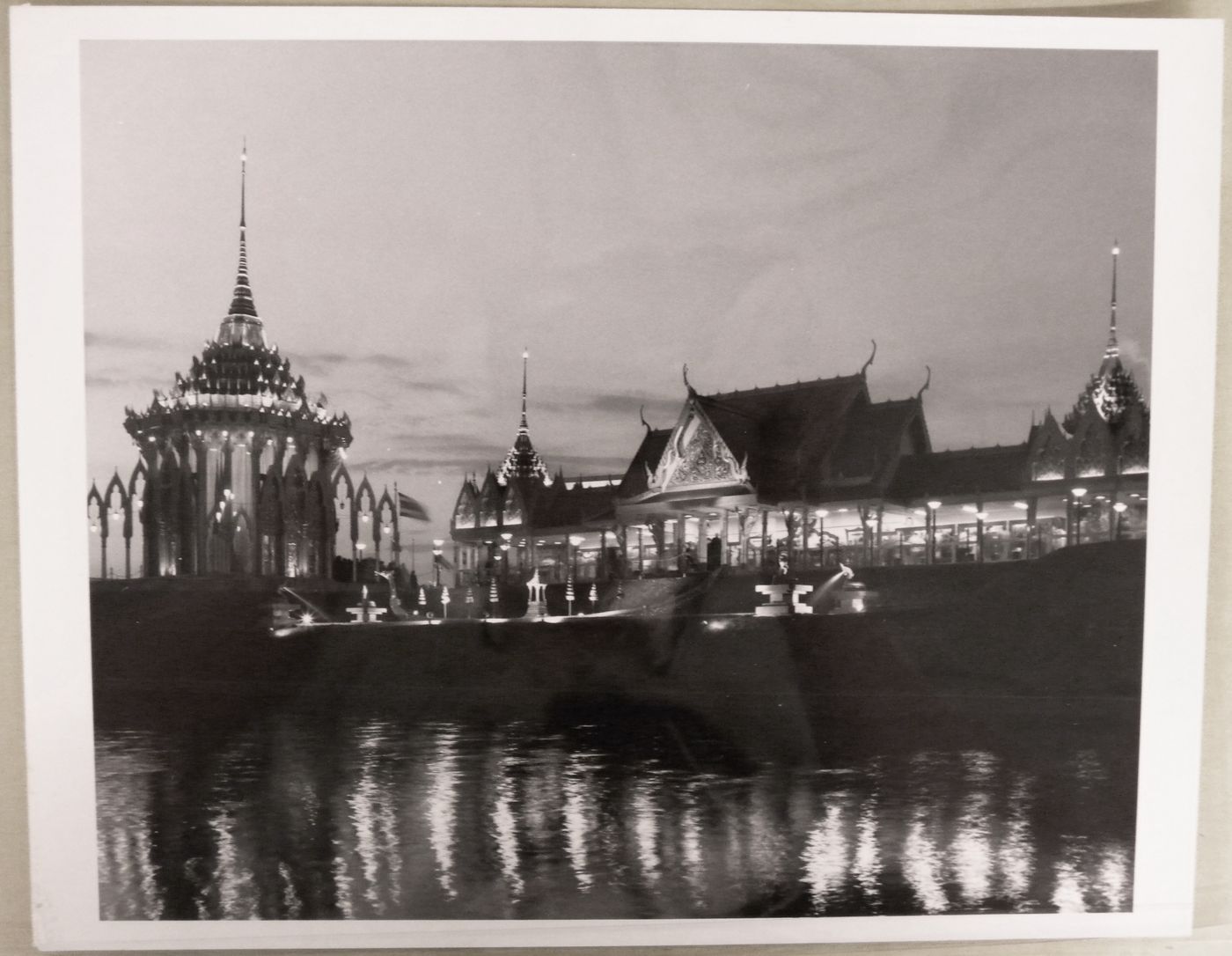 Night view of the Thailand Pavilion, Expo 67, Montréal, Québec