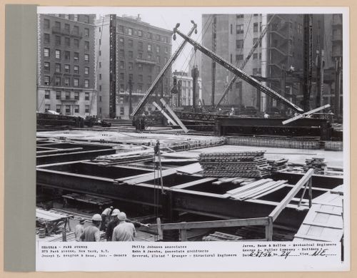 Seagram building under construction, 375 Park avenue, New York, N.Y., north-east view