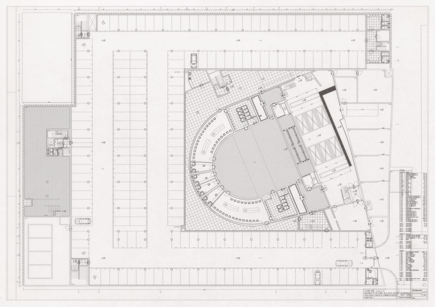 First floor plan for Centro Cultural Manzana del Revellin, Ceuta, Spain
