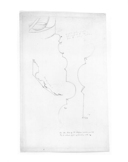 Worksheet No. 113, for 'The Stones of Venice': Profile of the moulding of the great door of the Church of Santo Stefano