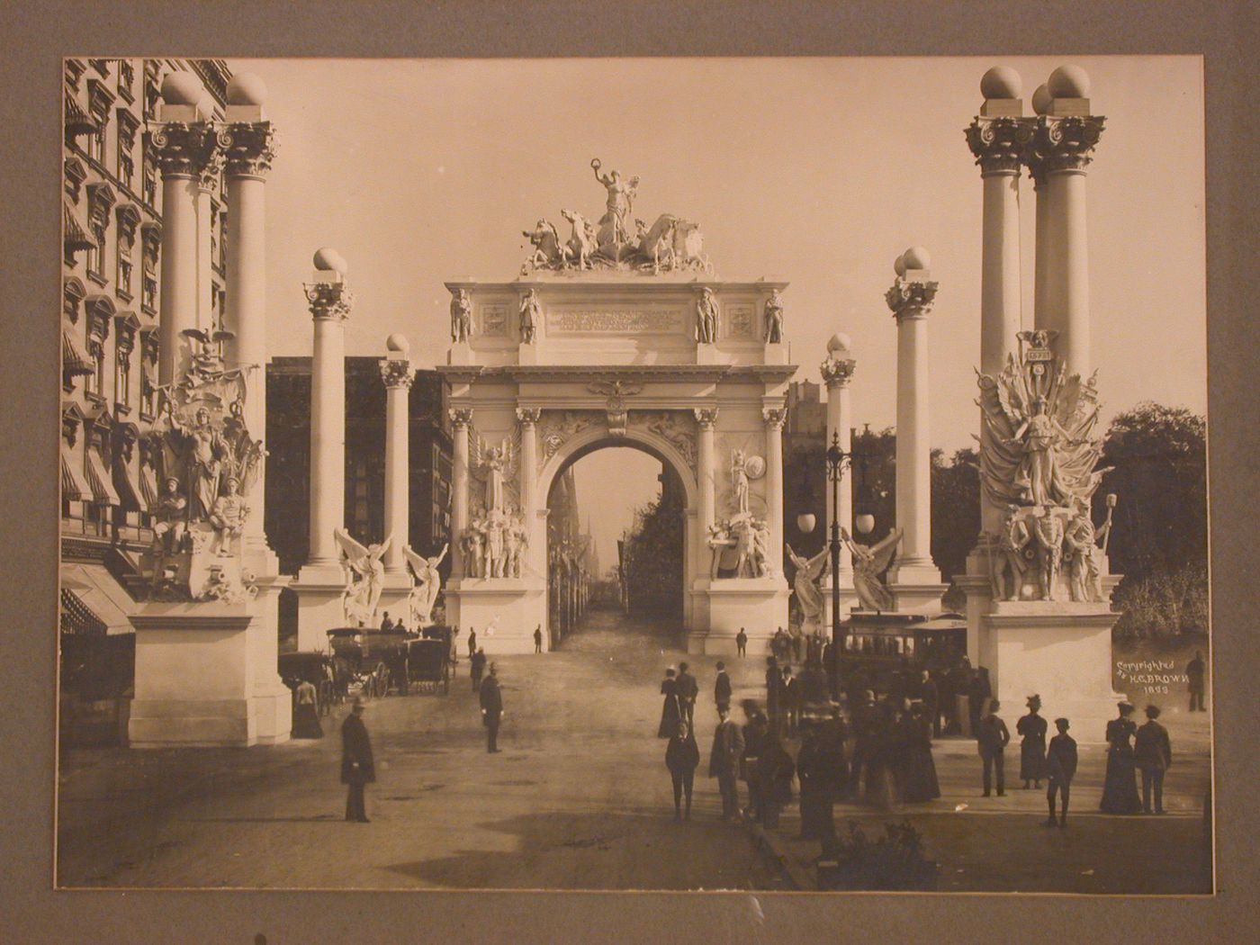 23re St. and 5th Avenue: triumphant arch dedicated to Navy and Admiral, New York City, New York, 1899