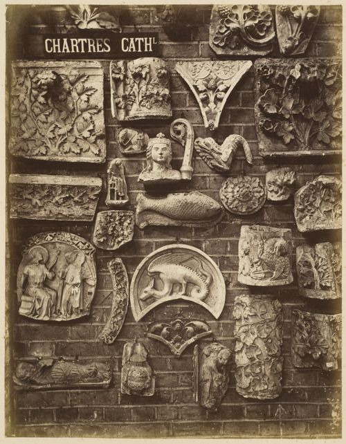 Display of casts from Chartres Cathedral at the Royal Architecture Museum, London