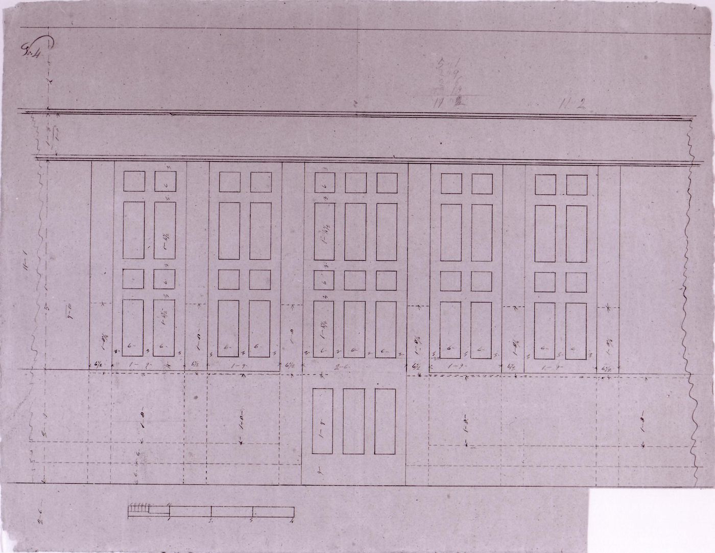Interior elevation for paneling for Notre-Dame de Montréal