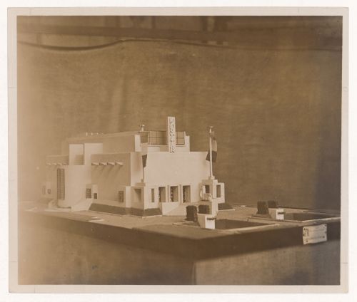View of a model for the exhibition pavillion, Salon des artistes décorateurs, Paris, Frace
