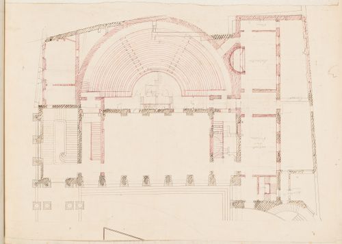 Project for the redevelopment of the École de médecine and surrounding area, Paris: Plan for the second ampitheatre for the École de médecine
