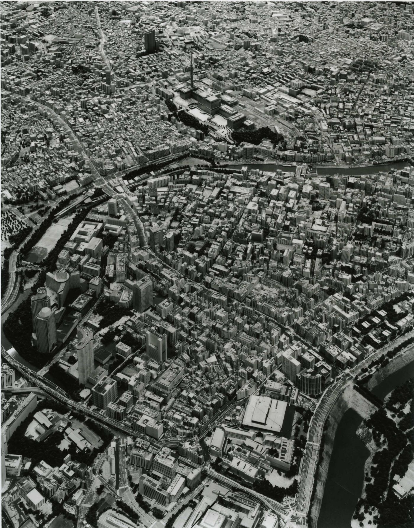 Partial view of the Mori Building's model of Tokyo, Japan