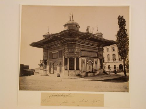 View of the Fountain of Sultan Ahmed III, Constantinople (now Istanbul), Ottoman Empire (now in Turkey)