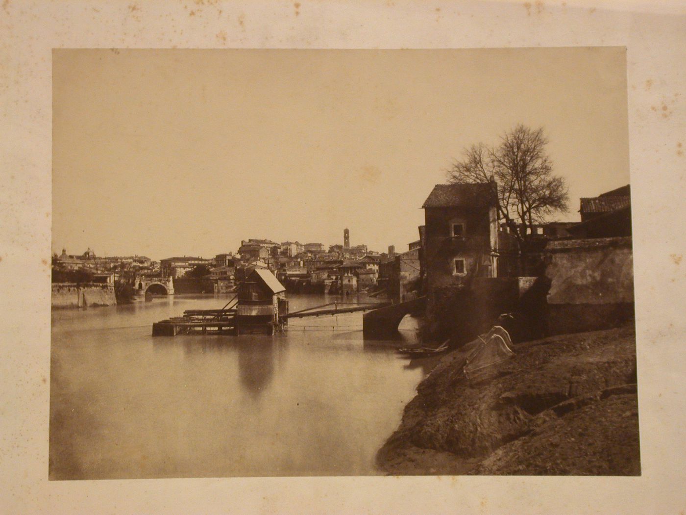 View of the Capitolino, Rome, Italy from the banks of the Tiber near the Aventino, Rome, Italy