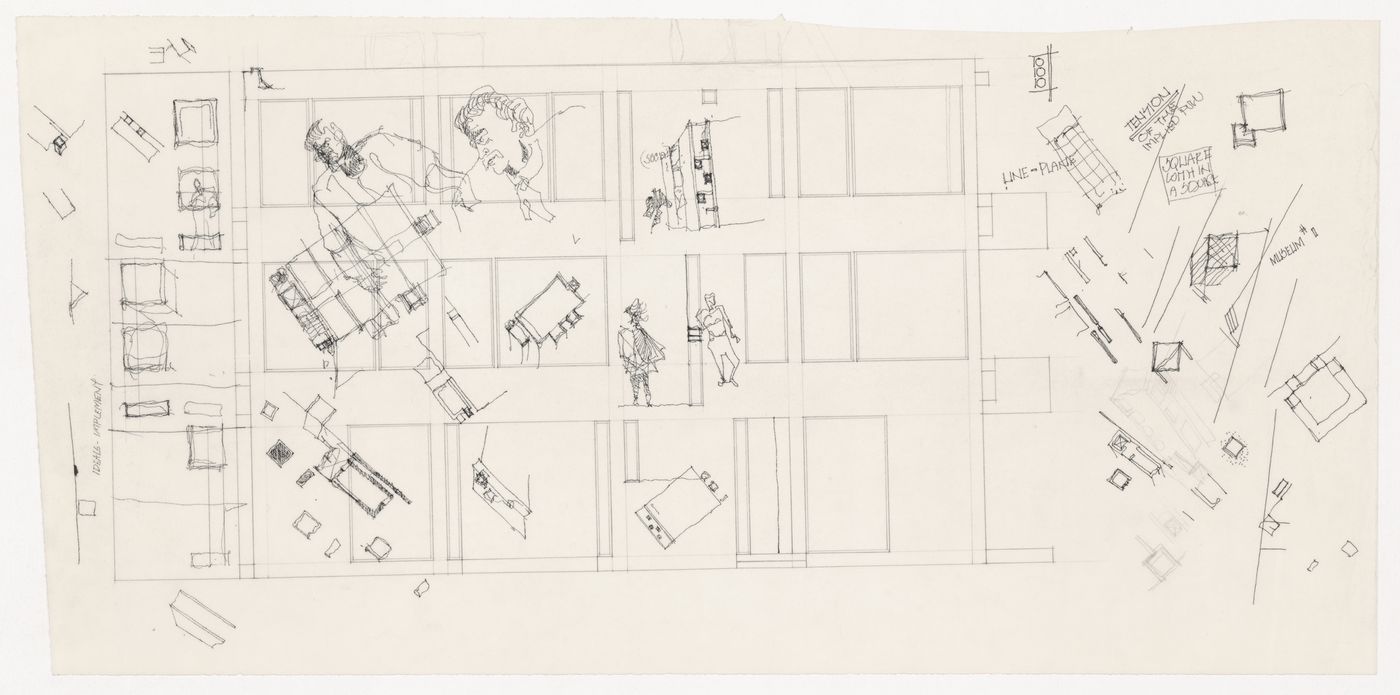 Plan and sketches for Piano Houses