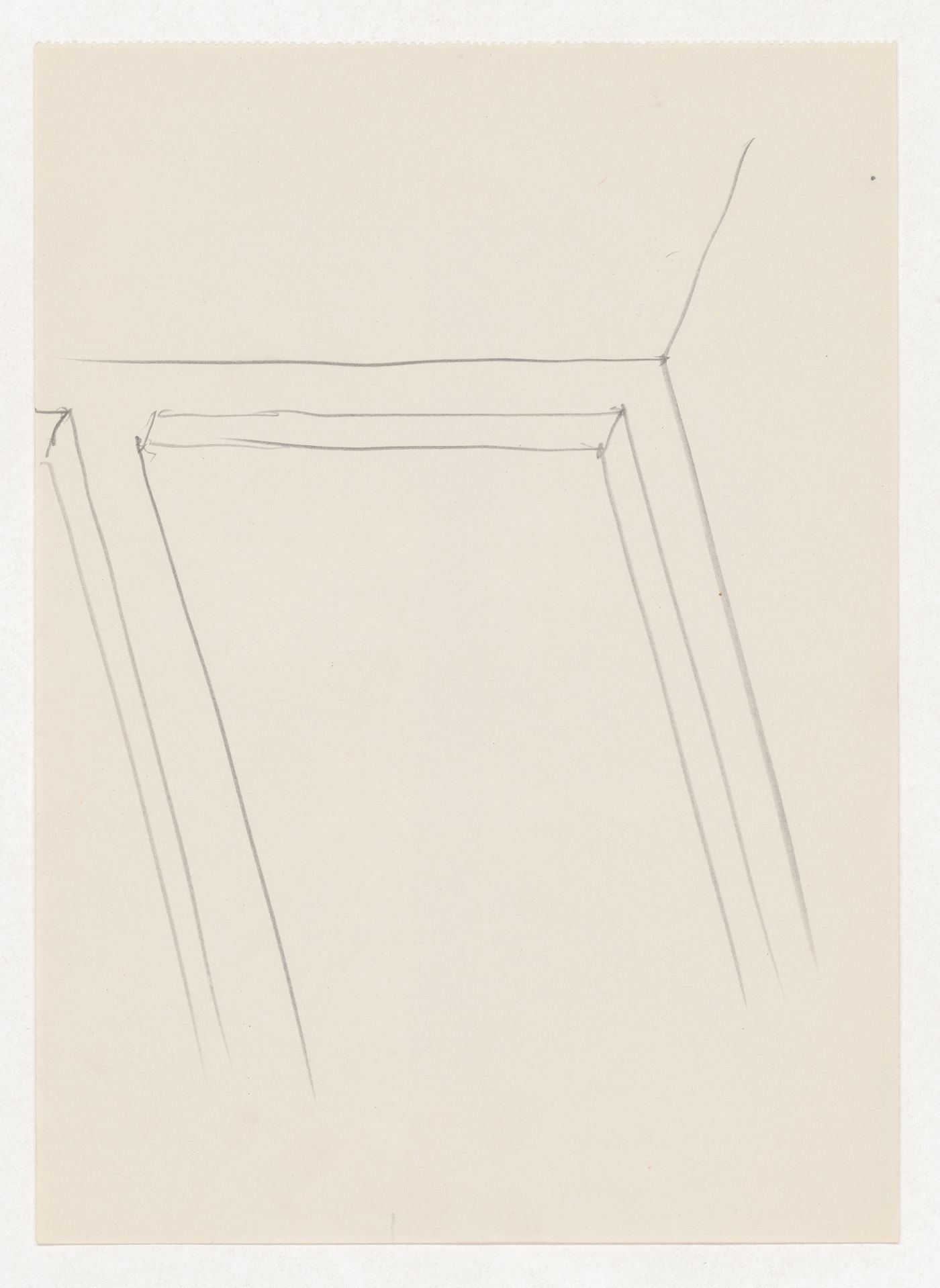 Perspective sketch for a window moulding, probably for Illinois Institute of Technology