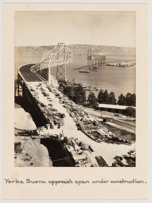 San Francisco - Oakland Bay Bridge under construction, San Francisco, California