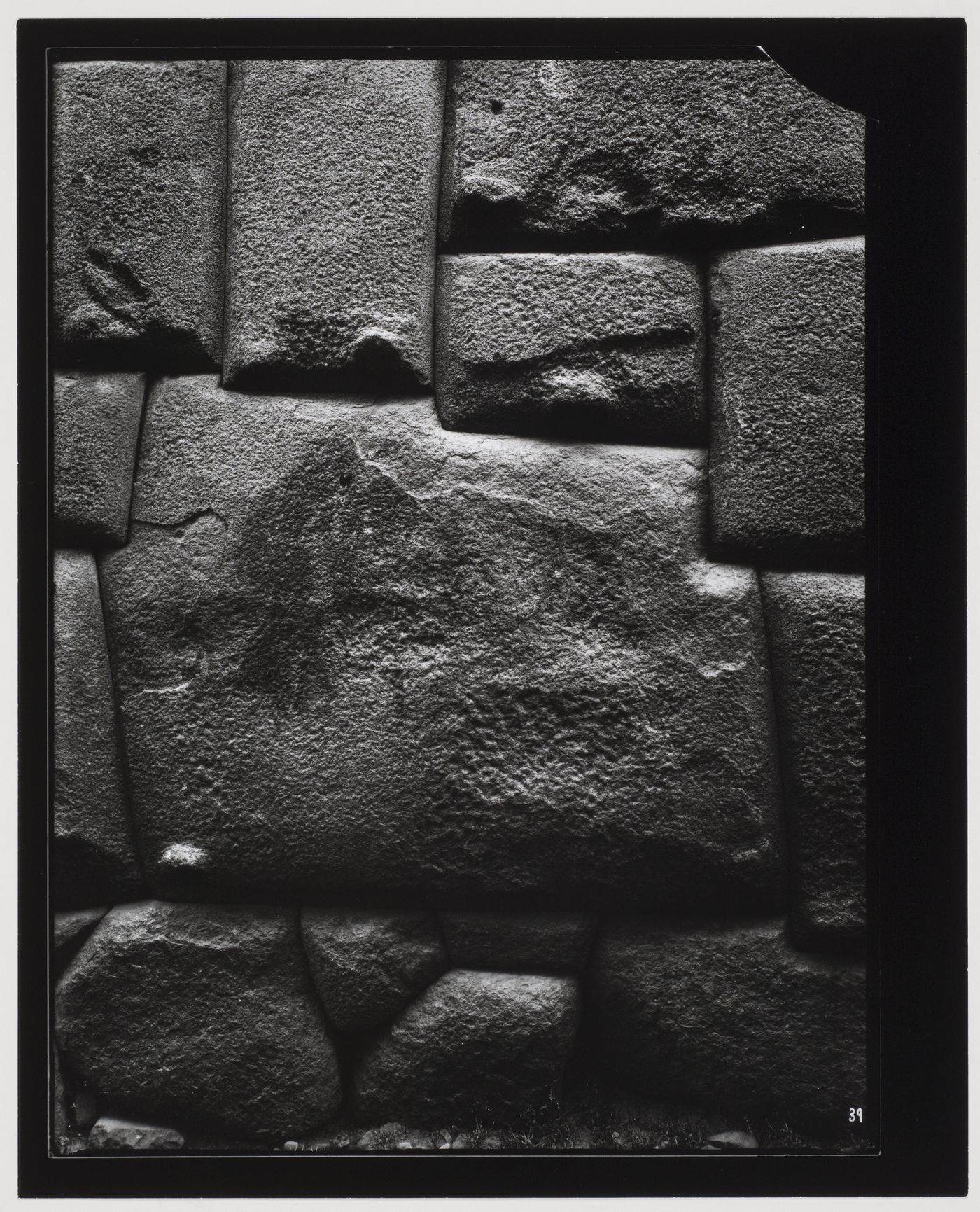 Close-up view of the Twelve Cornered Stone (also known as the Stone of Twelve Angles), the Palace of Inca Sinchi Roca, Hatunrumiyoc Street, Cuzco, Peru