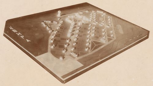 Photograph of a model for the industrial town of Kashira, Soviet Union (now Russia)