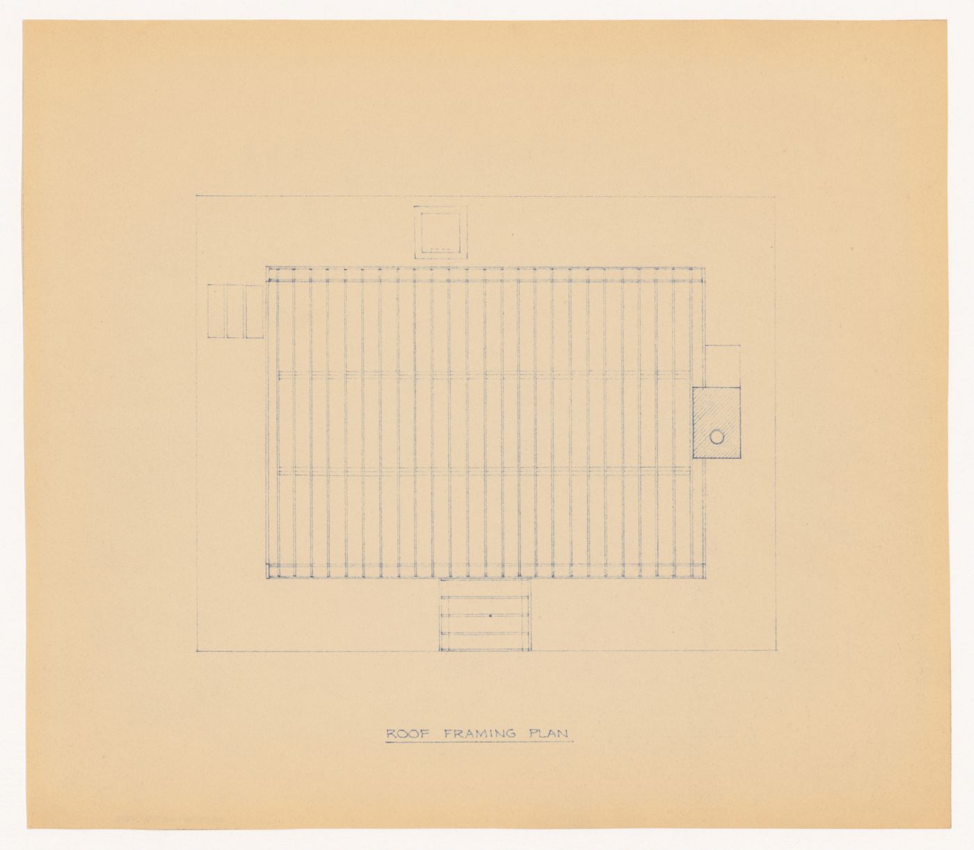 Roof plan framing for Northern New York House