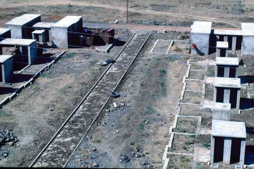 View of McGill's plot during construction at Aranya for the Aranya Housing Project, Indore, India