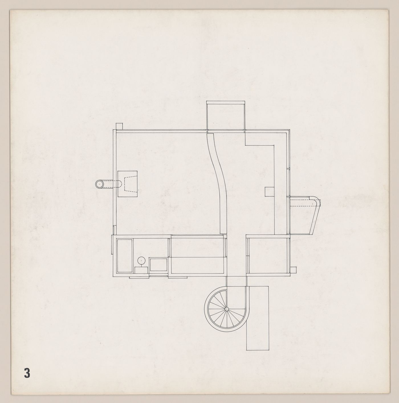 Third floor plan for Bernstein House