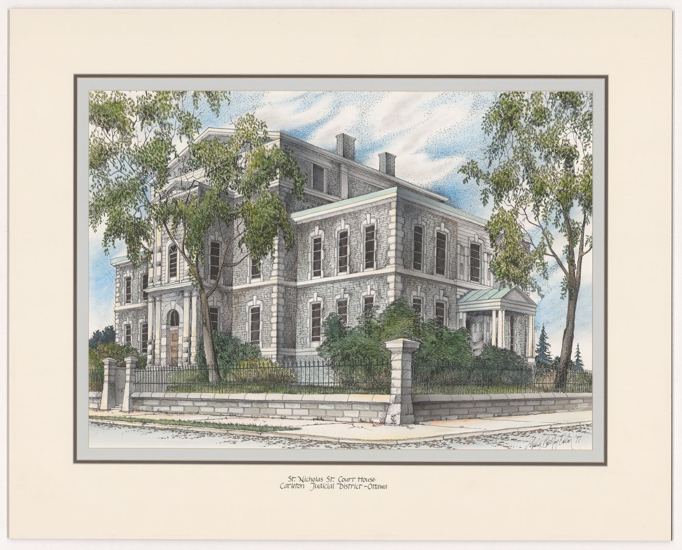 St. Nicholas St. Court House, Carleton Judicial District, Ottawa, from Court Houses in Ontario
