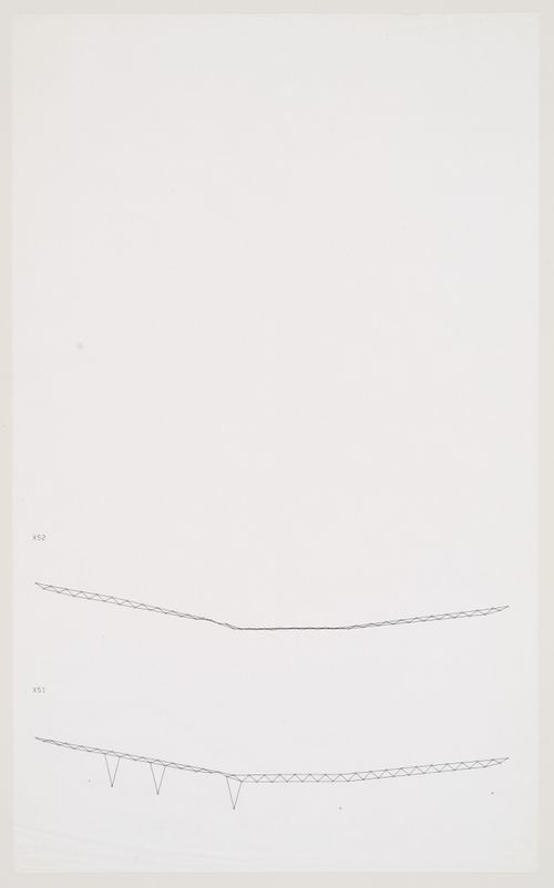 Space frame sections (X51-X52), Odawara Municipal Sports Complex, Odawara, Kanagawa, Japan