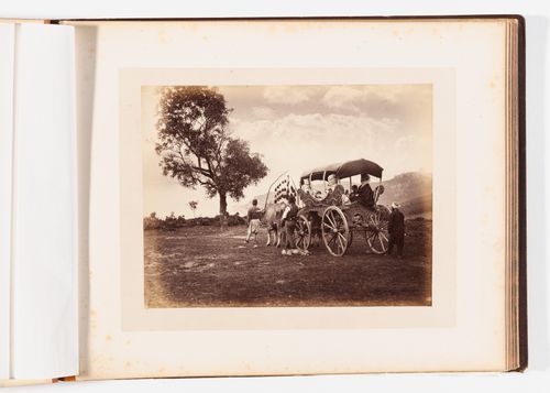 View of women in a carriage with the Bosporus on the left, Constantinople (now Istanbul), Ottoman Empire (now in Turkey)