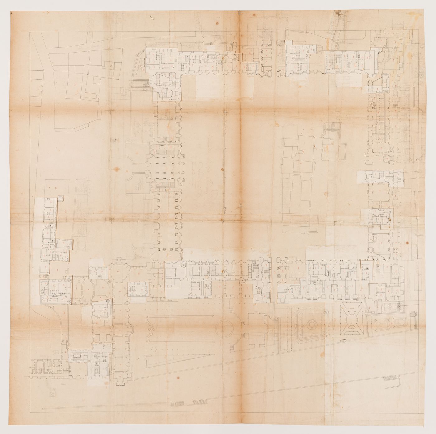 Plan du rez de chaussée du Louvre avec les entresoles