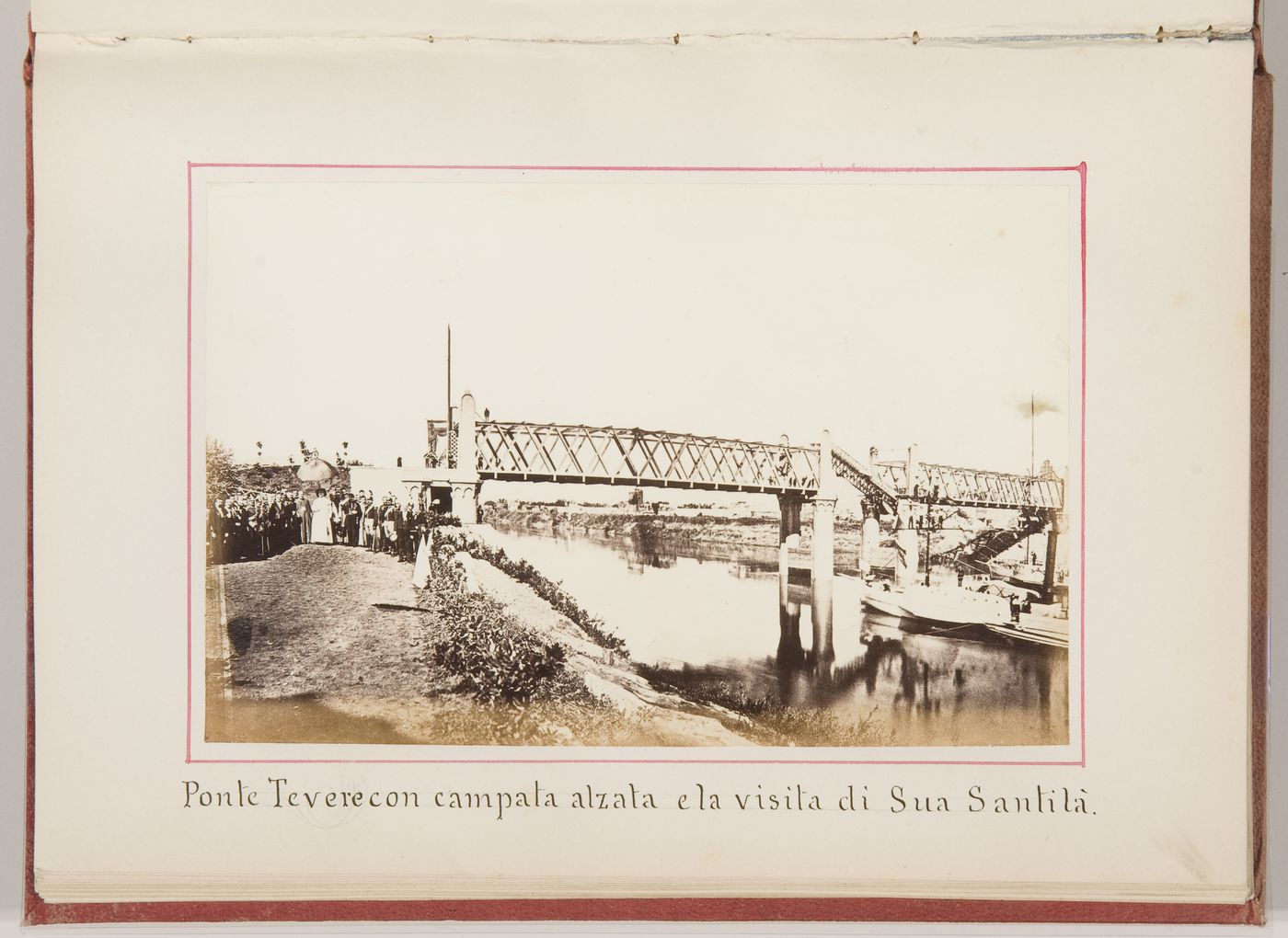 View of Ponte Tevere visited by Pope Pius XI, Rome
