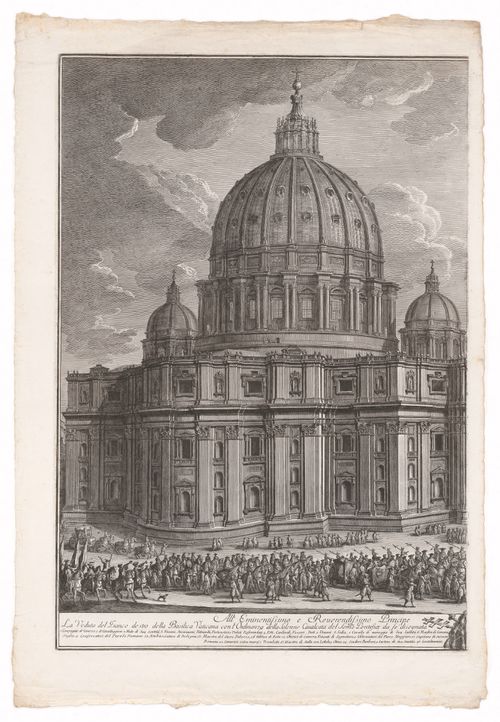A view from the rear of the cathedral of Saint Peter's, Rome