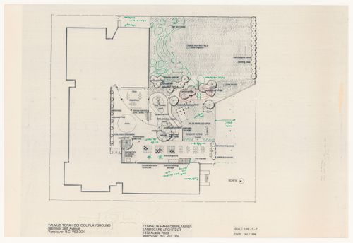 Site plan for Talmud Torah School Playground, Vancouver, British Columbia