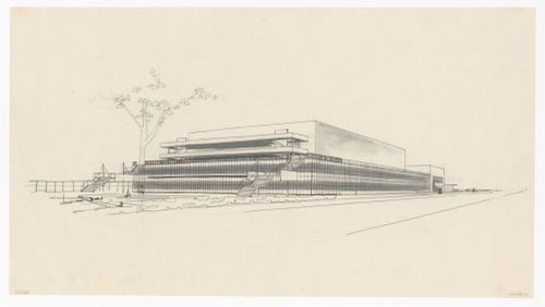 Southeast perspective for the Congress Hall Complex, The Hague, Netherlands