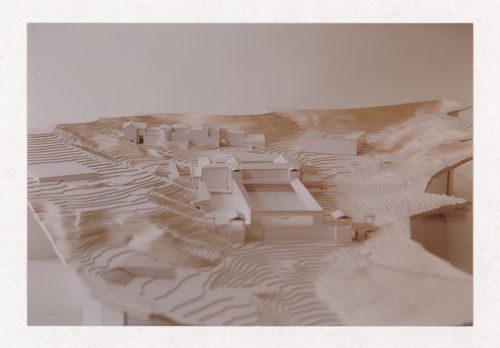 View of model for Museu J. Paul Getty, Malibu, United States
