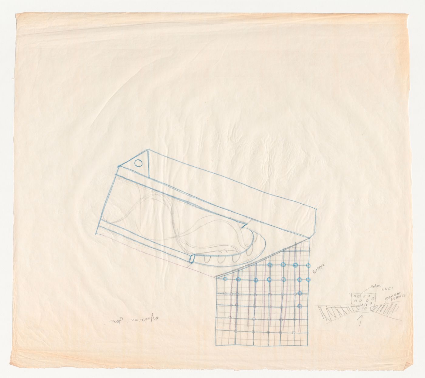 Sketch for Fortezza da Basso, National Centre for Arts and Crafts, Florence, Italy