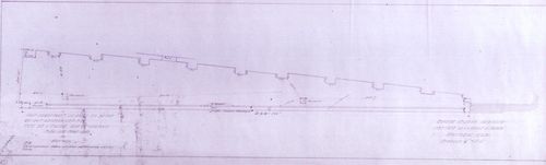 Plan for paving a concrete slab for Notre-Dame de Montréal, apparently for the renovations of 1929-1949, rue Saint-Sulpice
