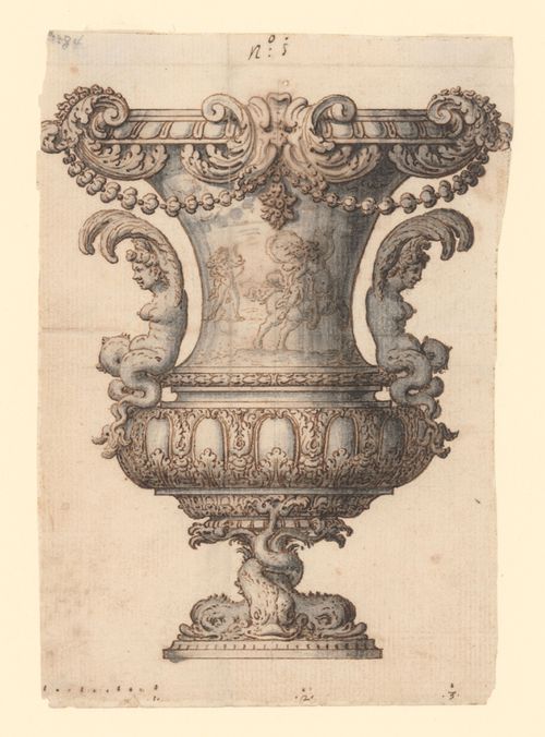 Drawing for an ornamental vase with a scene of Hercules preparing to slay Nessus