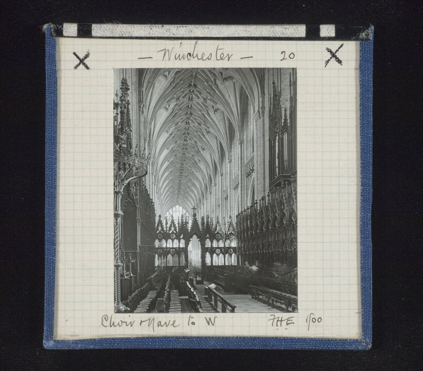 View of choir and nave of Winchester Cathedral to west, Winchester, Hampshire, England