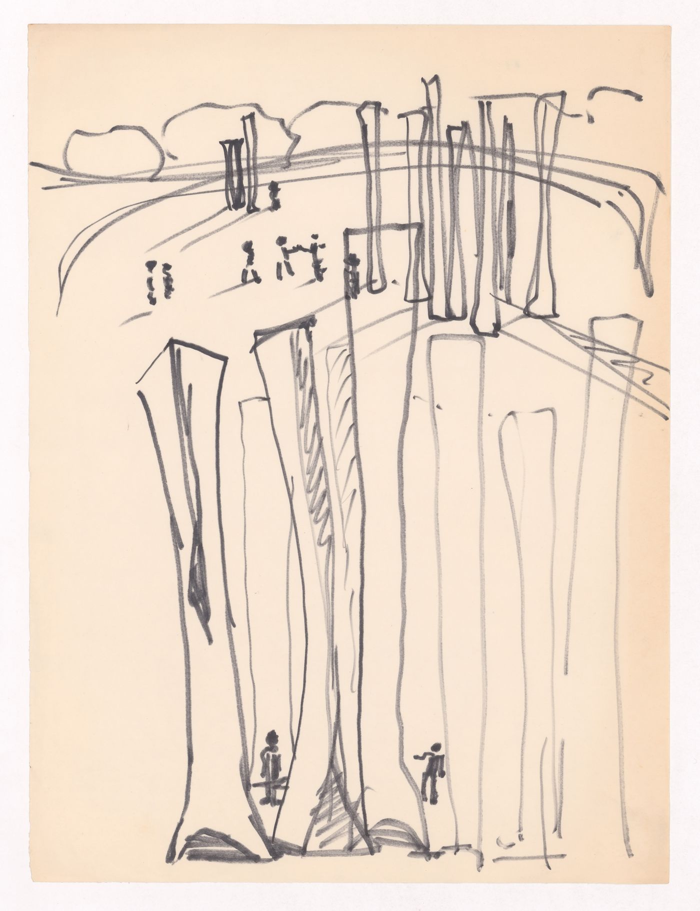 Sketch perspectives for Monumento Aos Calafates, Porto, Portugal