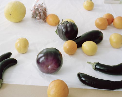 Nature Morte with Lemons, Melons and a Few Oranges, Zucchini