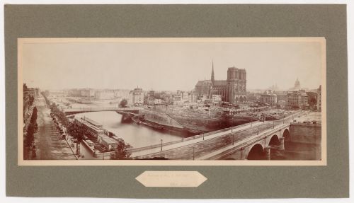 View overlooking Seine river, Paris, France