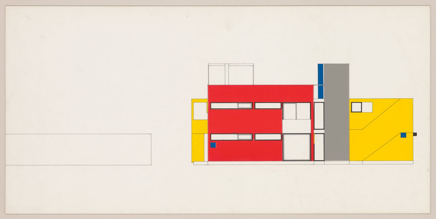 Elevation for Red-Yellow House D