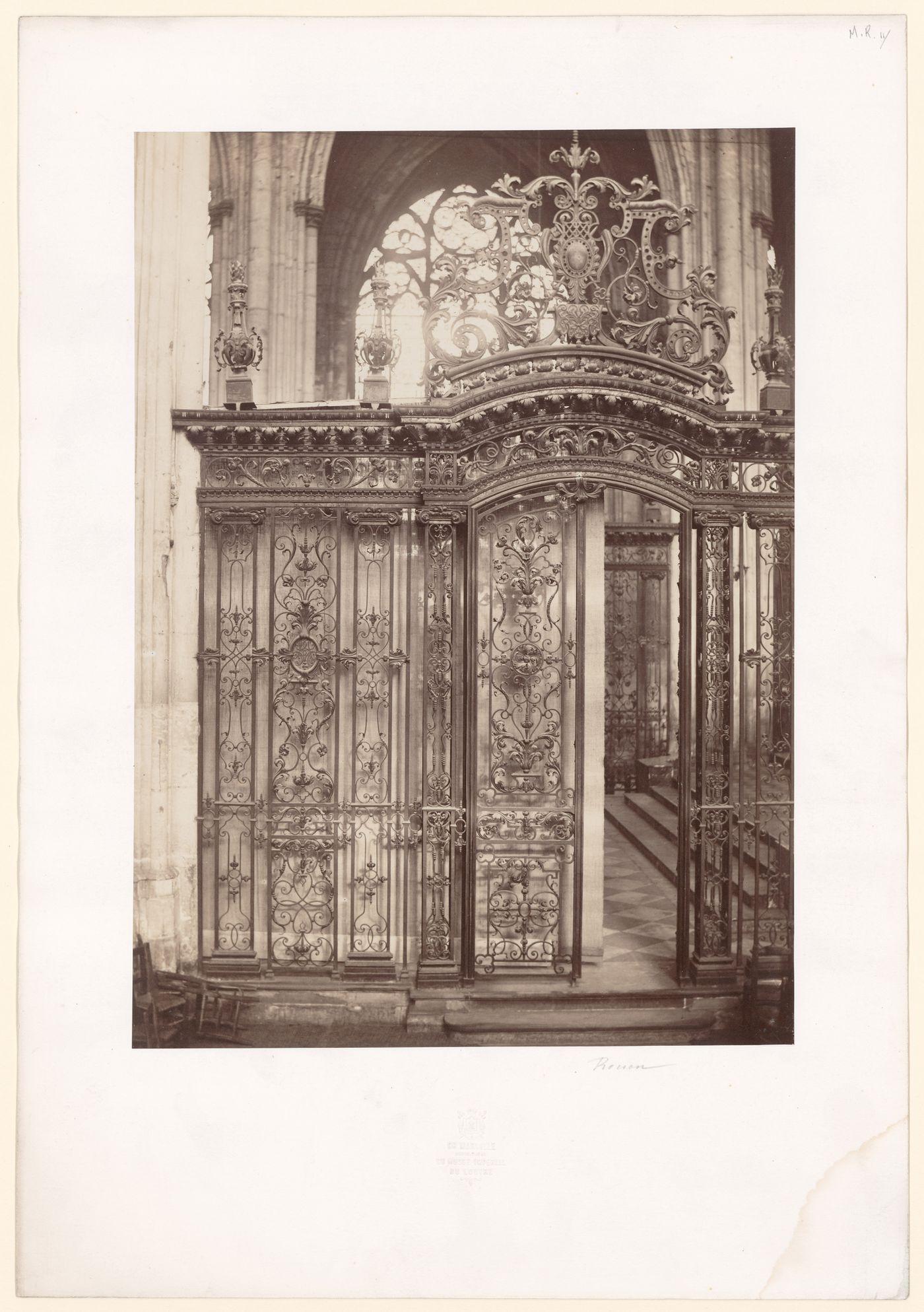 Detail of choir screen in Rouen Cathedral, Rouen, France