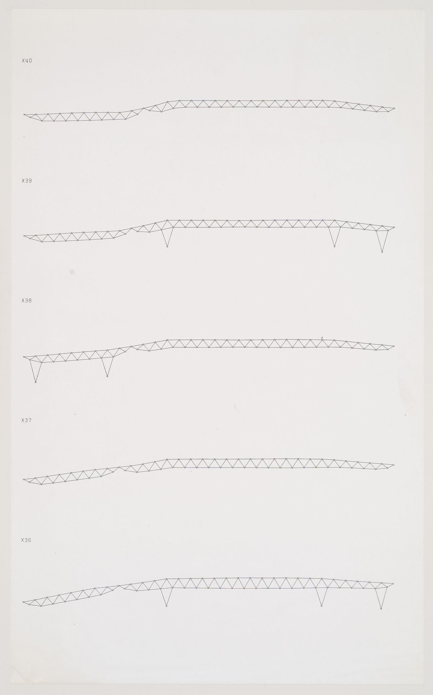 Space frame sections (X36-X40), Odawara Municipal Sports Complex, Odawara, Kanagawa, Japan