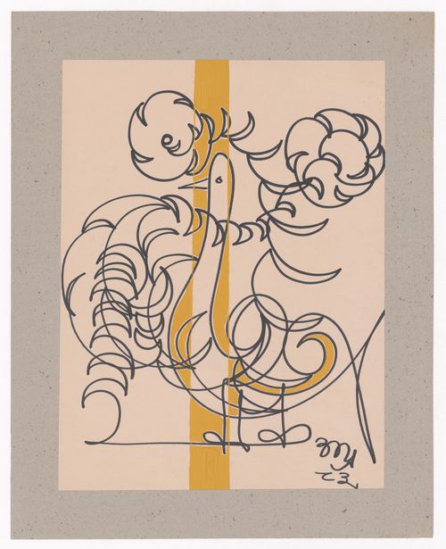 Drawing of abstract bird by Aditya Prakash